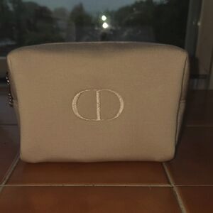 Dior Beige Cosmetic Pouch